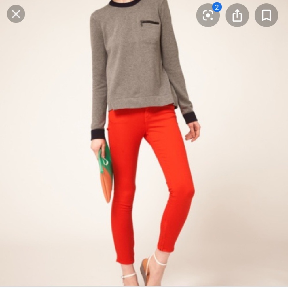 rag & bone intermix red jeans